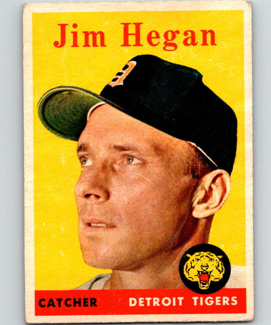 1958 Topps #345 Jim Hegan Tigers Baseball 3996 Image 1