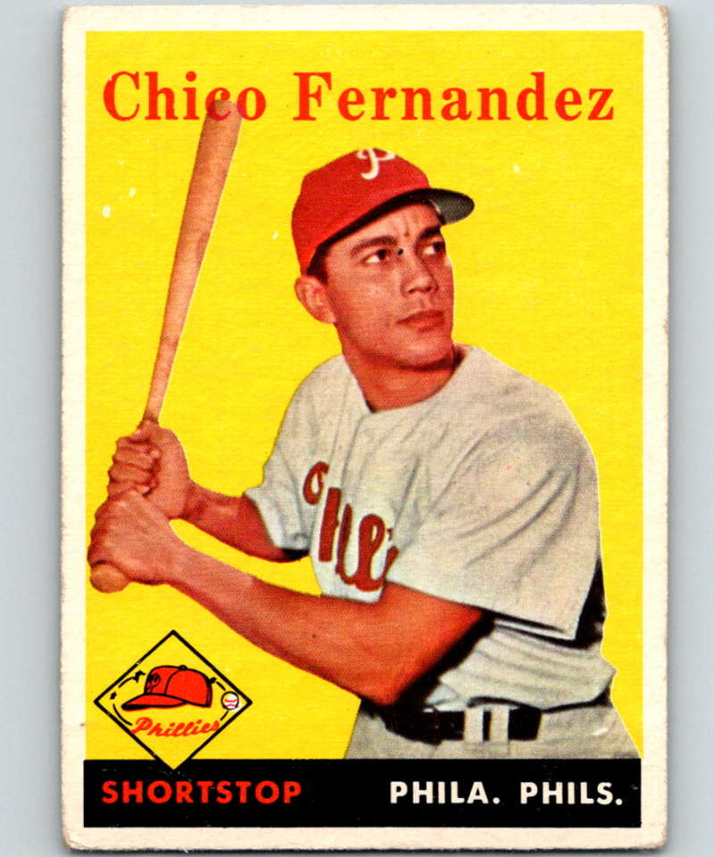 1958 Topps #348 Chico Fernandez Phillies Baseball 3997 Image 1