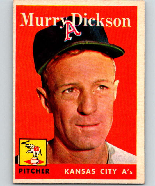 1958 Topps #349 Murry Dickson Athletics Baseball 3998 Image 1