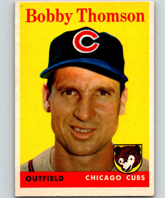 1958 Topps #430 Bobby Thomson Cubs Baseball 4001