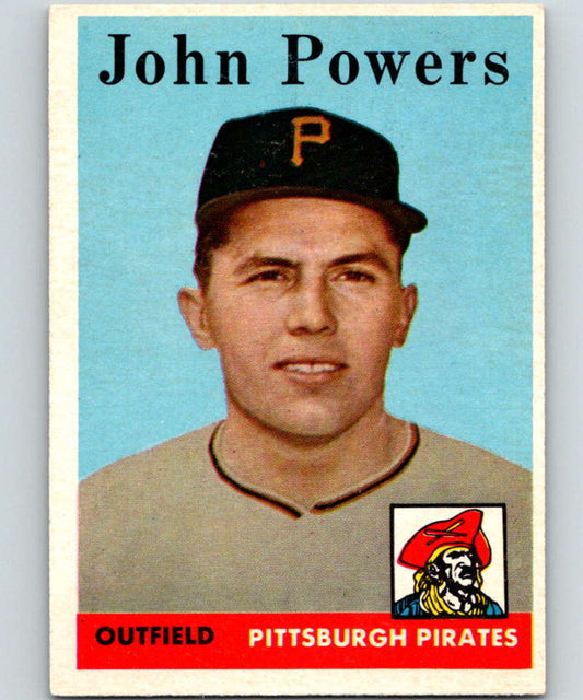 1958 Topps #432 John Powers RC Rookie Pirates Baseball 4002 Image 1