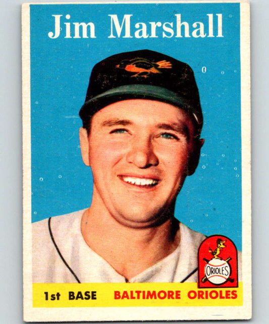 1958 Topps #441 Jim Marshall RC Rookie Orioles UER Baseball 4003 Image 1