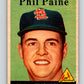 1958 Topps #442 Phil Paine RC Rookie Cardinals Baseball 4004 Image 1