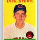 1958 Topps #456 Dick Brown RC Rookie Indians Baseball 3963 Image 1
