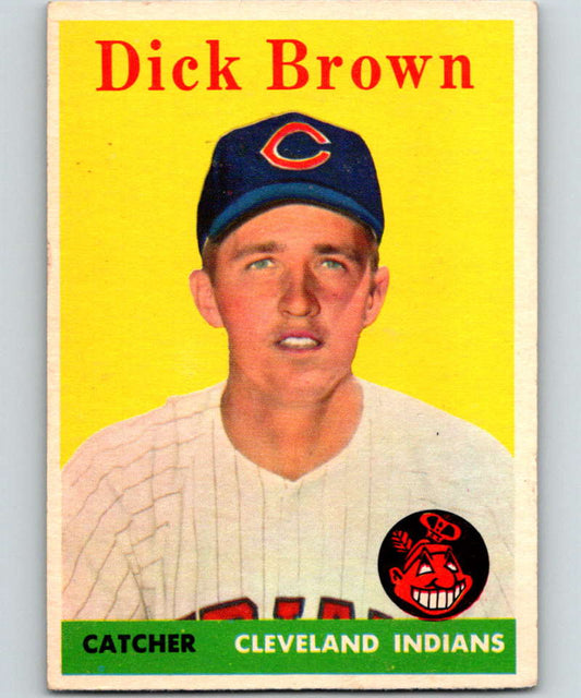 1958 Topps #456 Dick Brown RC Rookie Indians Baseball 3963 Image 1