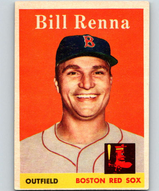 1958 Topps #473 Bill Renna Red Sox UER Baseball 4023 Image 1