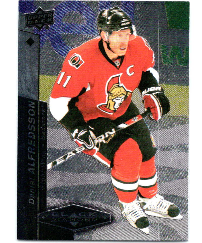 2010-11 Upper Deck Black Diamond #9 Daniel Alfredsson Senators Hockey Image 1