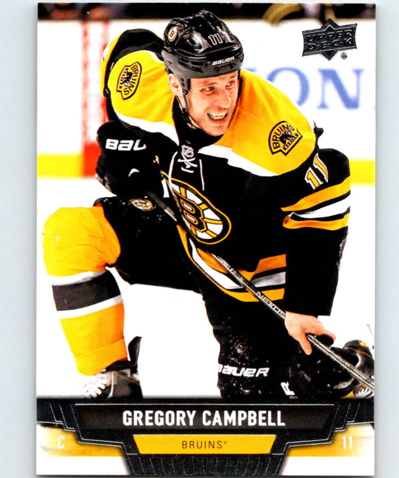 2013-14 Upper Deck #8 Gregory Campbell Bruins NHL Hockey