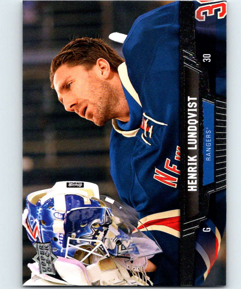 2013-14 Upper Deck #28 Henrik Lundqvist NY Rangers NHL Hockey Image 1