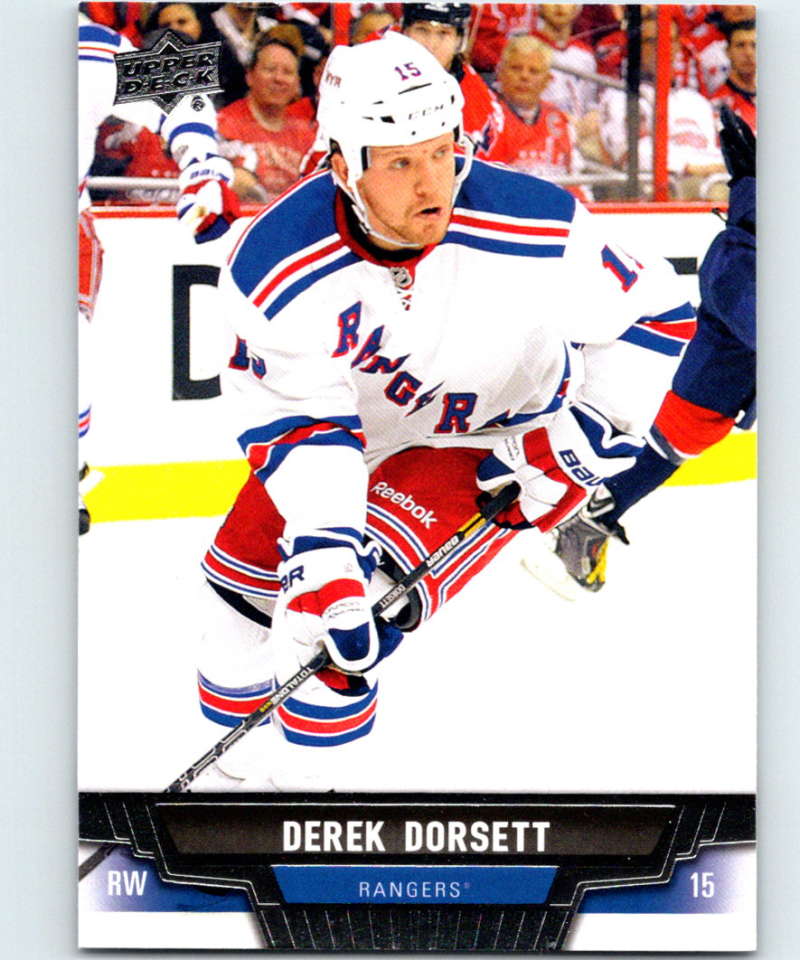2013-14 Upper Deck #29 Derek Dorsett NY Rangers NHL Hockey Image 1