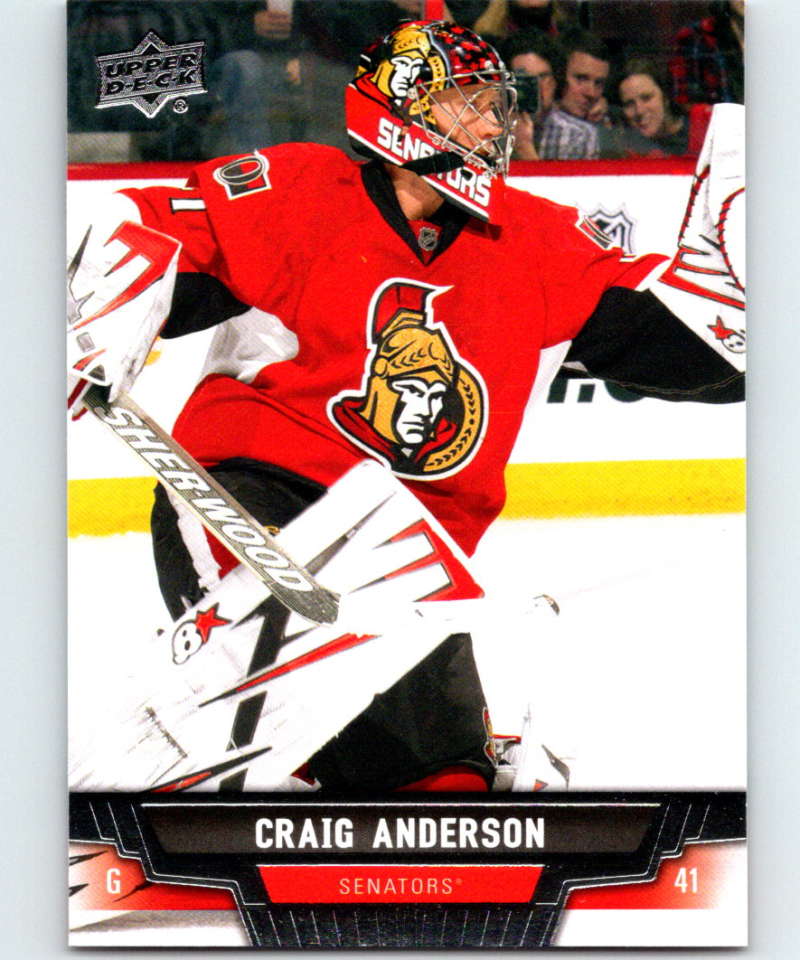 2013-14 Upper Deck #43 Craig Anderson Senators NHL Hockey Image 1