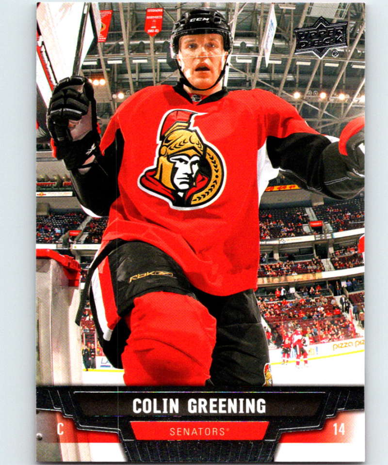 2013-14 Upper Deck #46 Colin Greening Senators NHL Hockey Image 1
