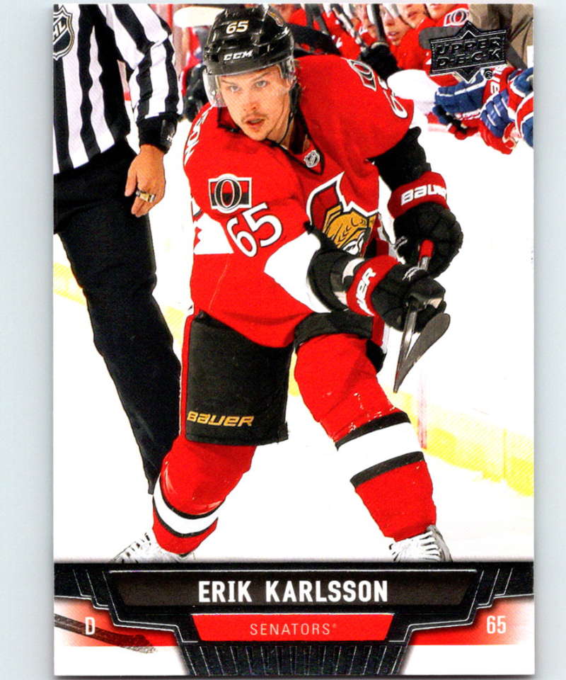 2013-14 Upper Deck #48 Erik Karlsson Senators NHL Hockey Image 1