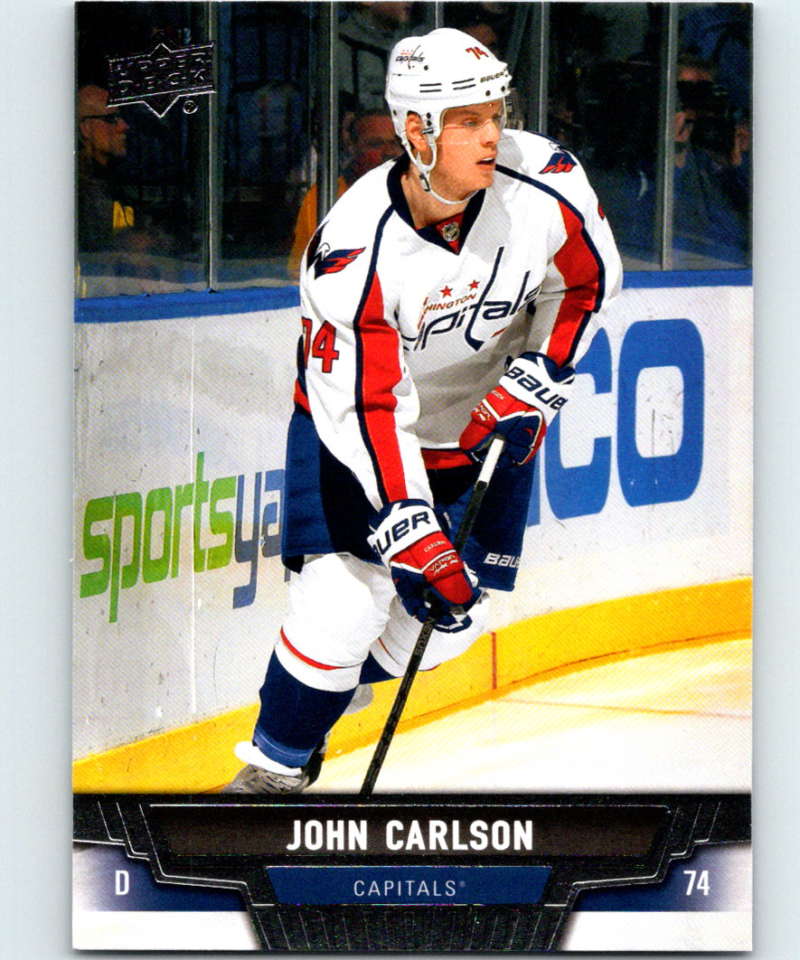 2013-14 Upper Deck #54 John Carlson Capitals NHL Hockey Image 1