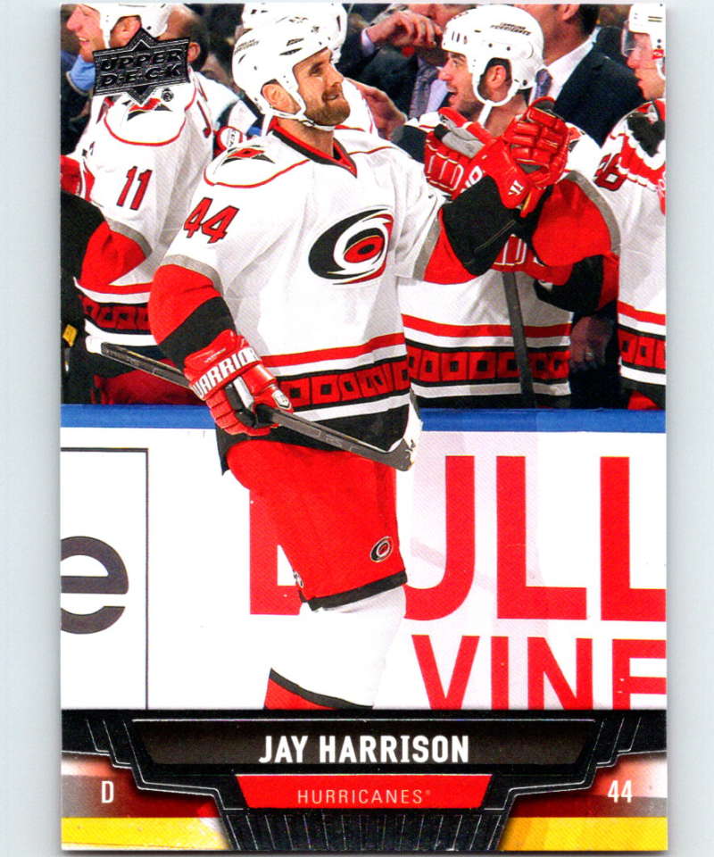 2013-14 Upper Deck #57 Jay Harrison Hurricanes NHL Hockey Image 1