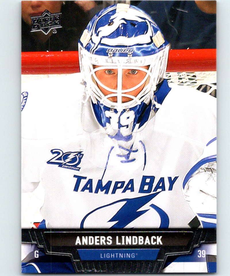 2013-14 Upper Deck #88 Anders Lindback Lightning NHL Hockey Image 1