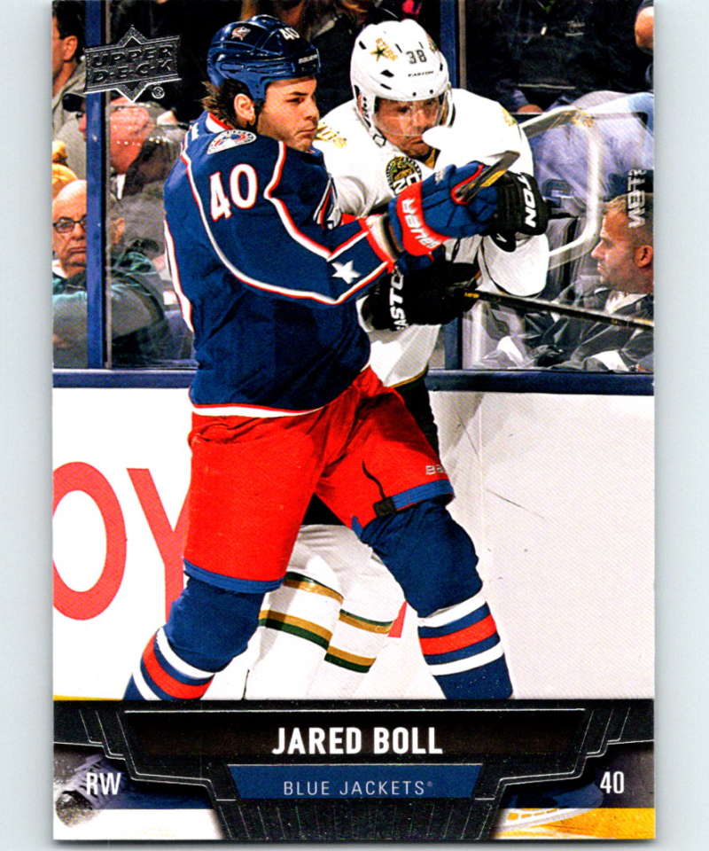 2013-14 Upper Deck #97 Jared Boll Blue Jackets NHL Hockey Image 1