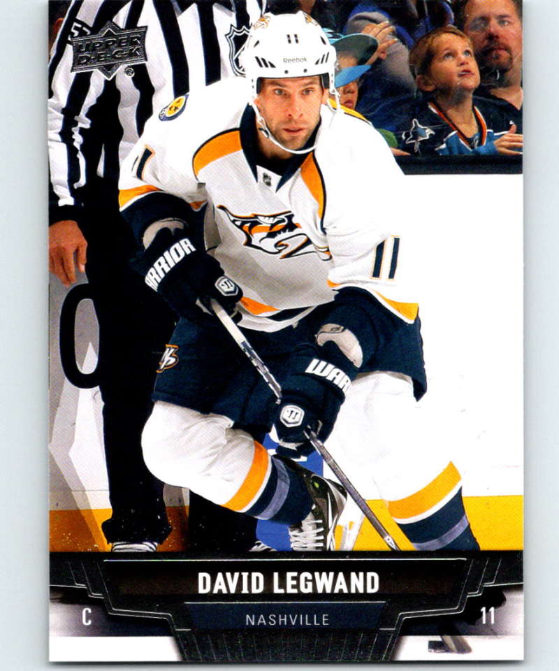 2013-14 Upper Deck #107 David Legwand Predators NHL Hockey Image 1