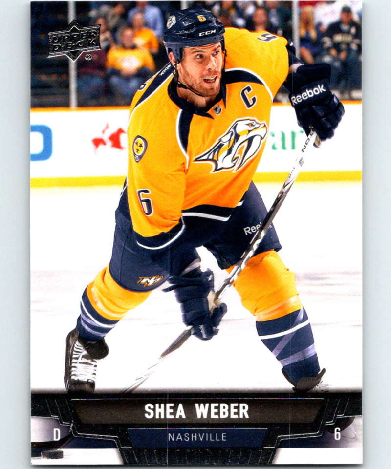 2013-14 Upper Deck #109 Shea Weber Predators NHL Hockey Image 1