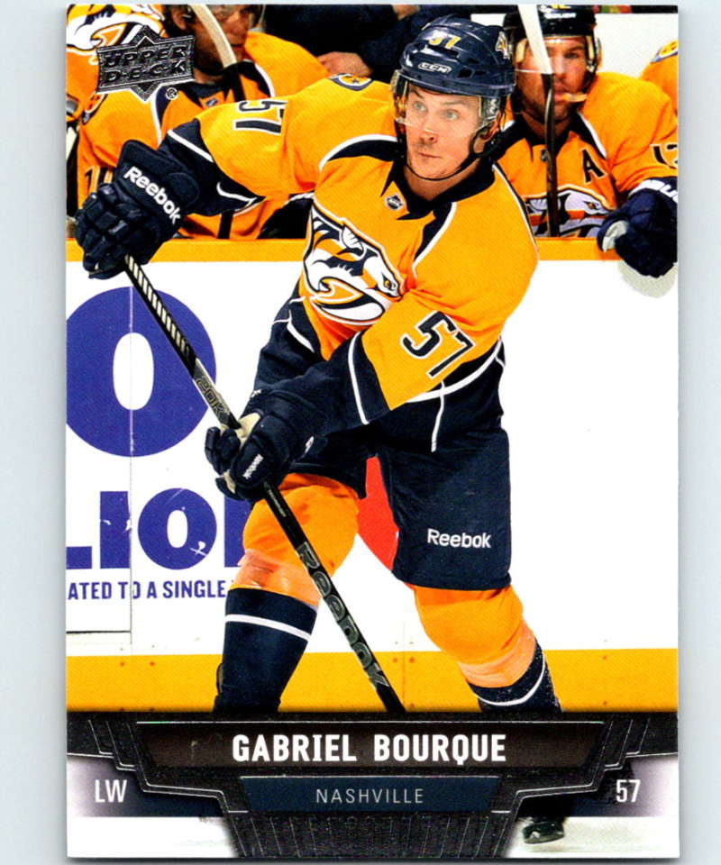 2013-14 Upper Deck #112 Gabriel Bourque Predators NHL Hockey Image 1