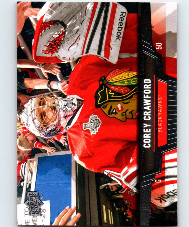 2013-14 Upper Deck #113 Corey Crawford Blackhawks NHL Hockey Image 1