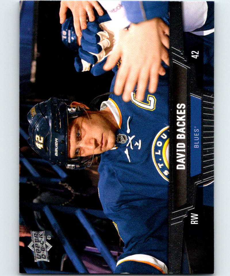 2013-14 Upper Deck #126 David Backes Blues NHL Hockey Image 1