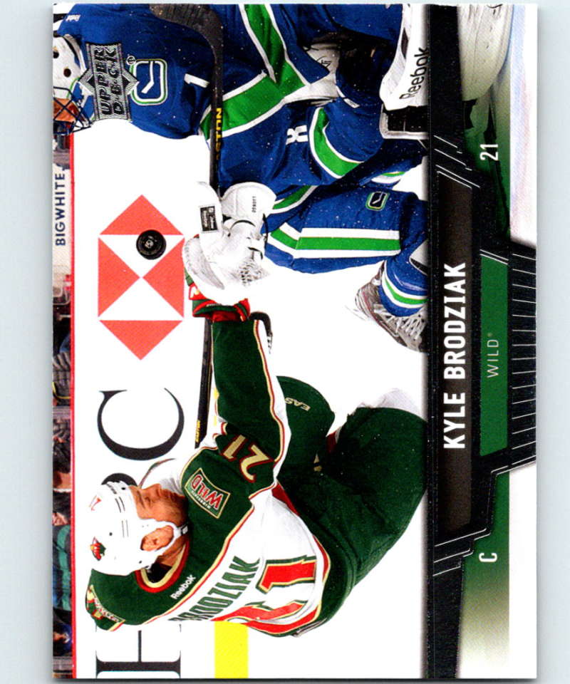 2013-14 Upper Deck #131 Kyle Brodziak Wild NHL Hockey Image 1