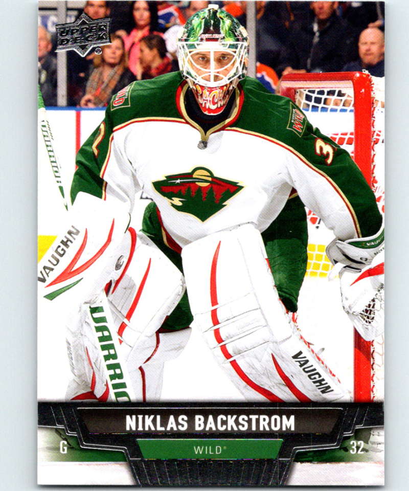 2013-14 Upper Deck #132 Niklas Backstrom Wild NHL Hockey Image 1