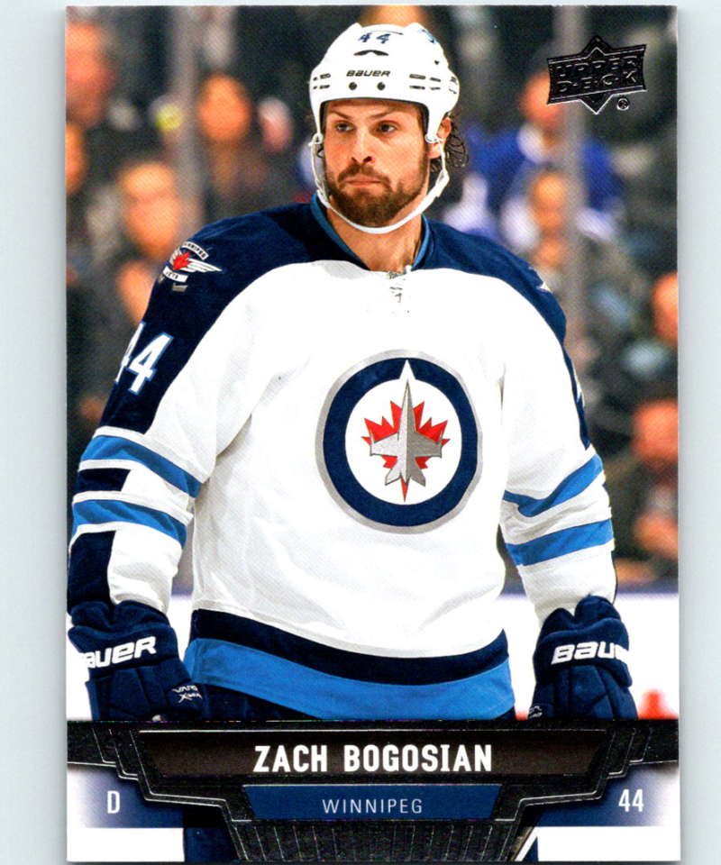 2013-14 Upper Deck #144 Zach Bogosian Winn Jets NHL Hockey Image 1