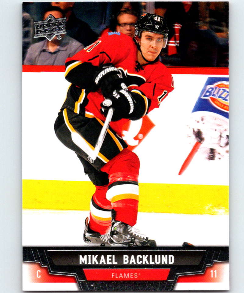 2013-14 Upper Deck #165 Mikael Backlund Flames NHL Hockey Image 1