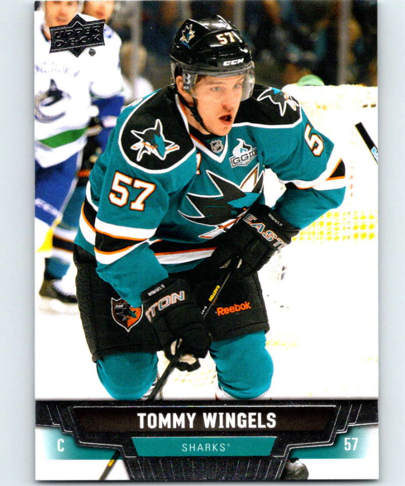 2013-14 Upper Deck #186 Tommy Wingels Sharks NHL Hockey Image 1