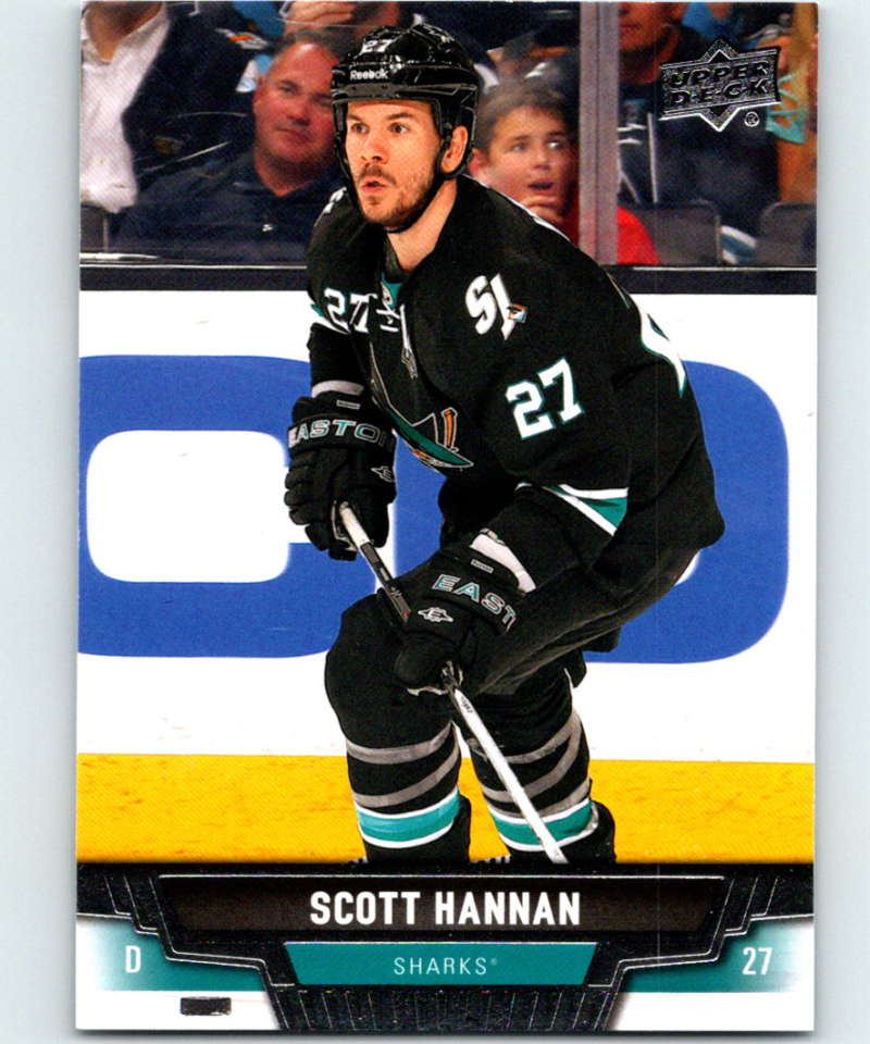 2013-14 Upper Deck #189 Scott Hannan Sharks NHL Hockey Image 1