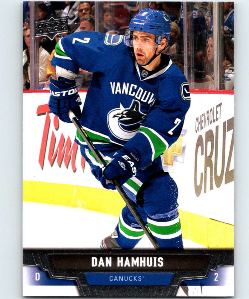 2013-14 Upper Deck #193 Dan Hamhuis Canucks NHL Hockey Image 1