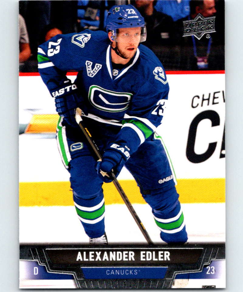 2013-14 Upper Deck #195 Alexander Edler Canucks NHL Hockey Image 1