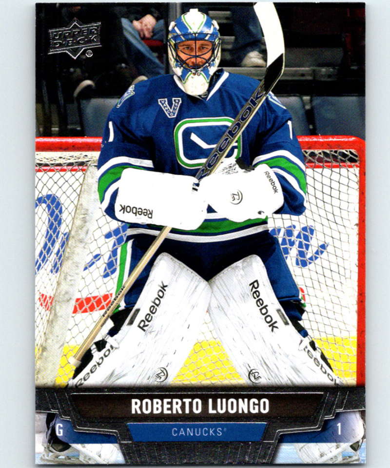 2013-14 Upper Deck #198 Roberto Luongo Canucks NHL Hockey Image 1