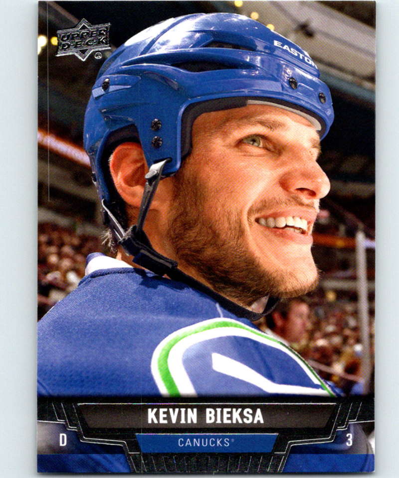 2013-14 Upper Deck #255 Kevin Bieksa Canucks NHL Hockey Image 1