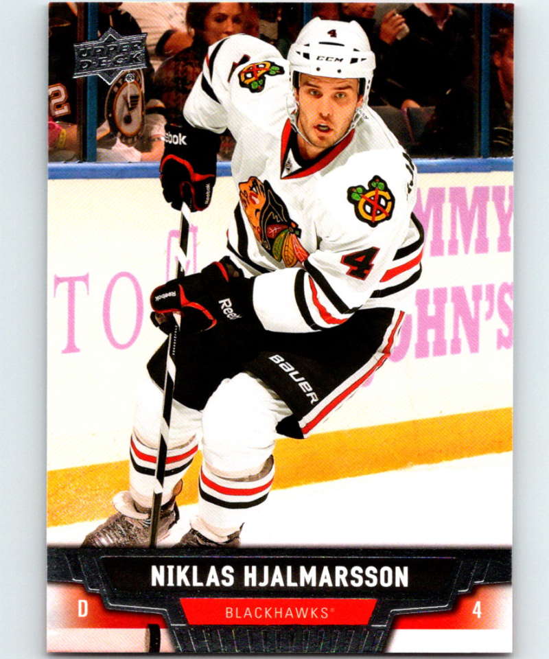 2013-14 Upper Deck #332 Niklas Hjalmarsson Blackhawks NHL Hockey Image 1