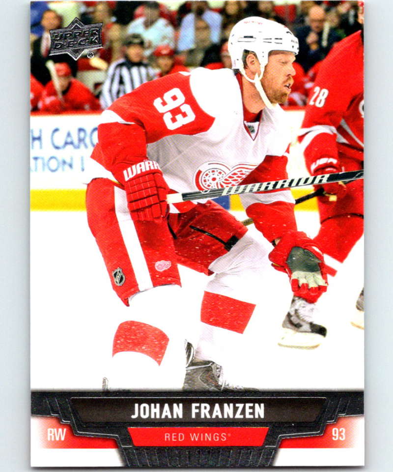 2013-14 Upper Deck #343 Johan Franzen Red Wings NHL Hockey Image 1