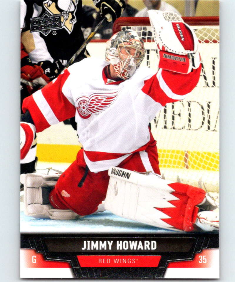 2013-14 Upper Deck #345 Jimmy Howard Red Wings NHL Hockey Image 1