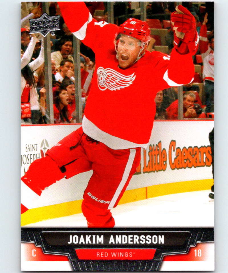 2013-14 Upper Deck #348 Joakim Andersson Red Wings NHL Hockey Image 1