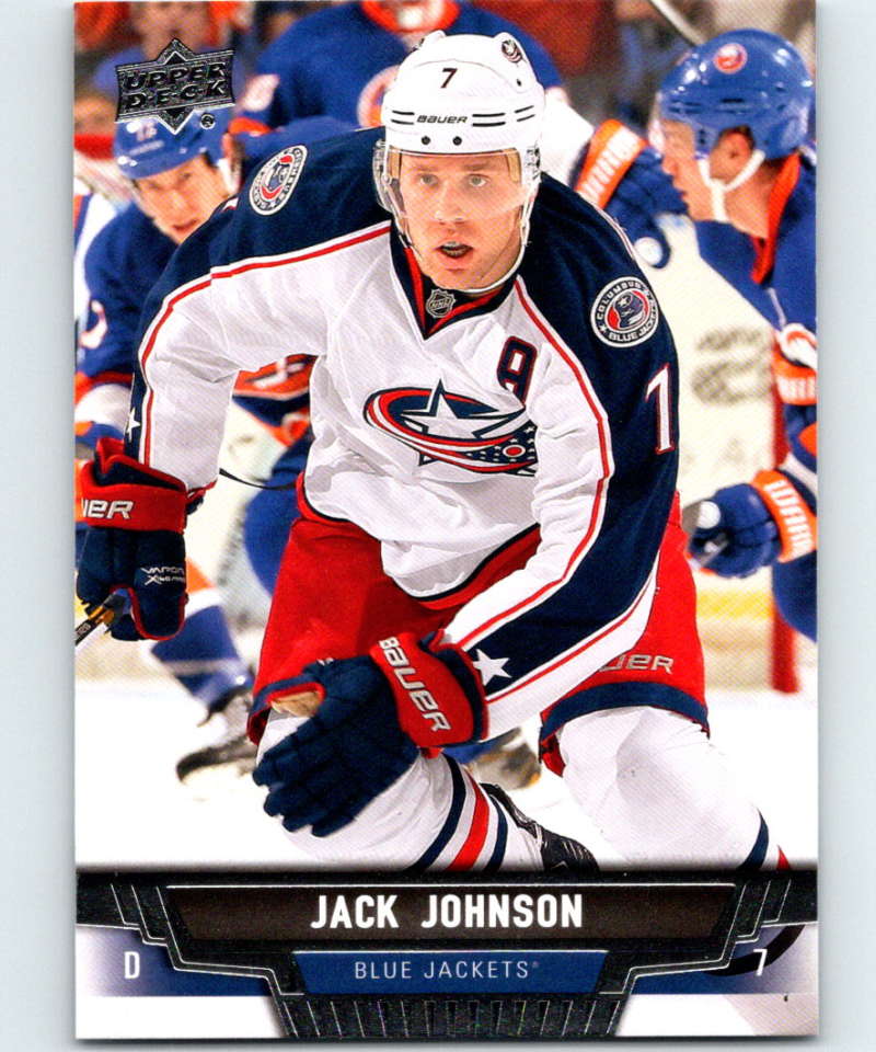 2013-14 Upper Deck #349 Jack Johnson Blue Jackets NHL Hockey Image 1