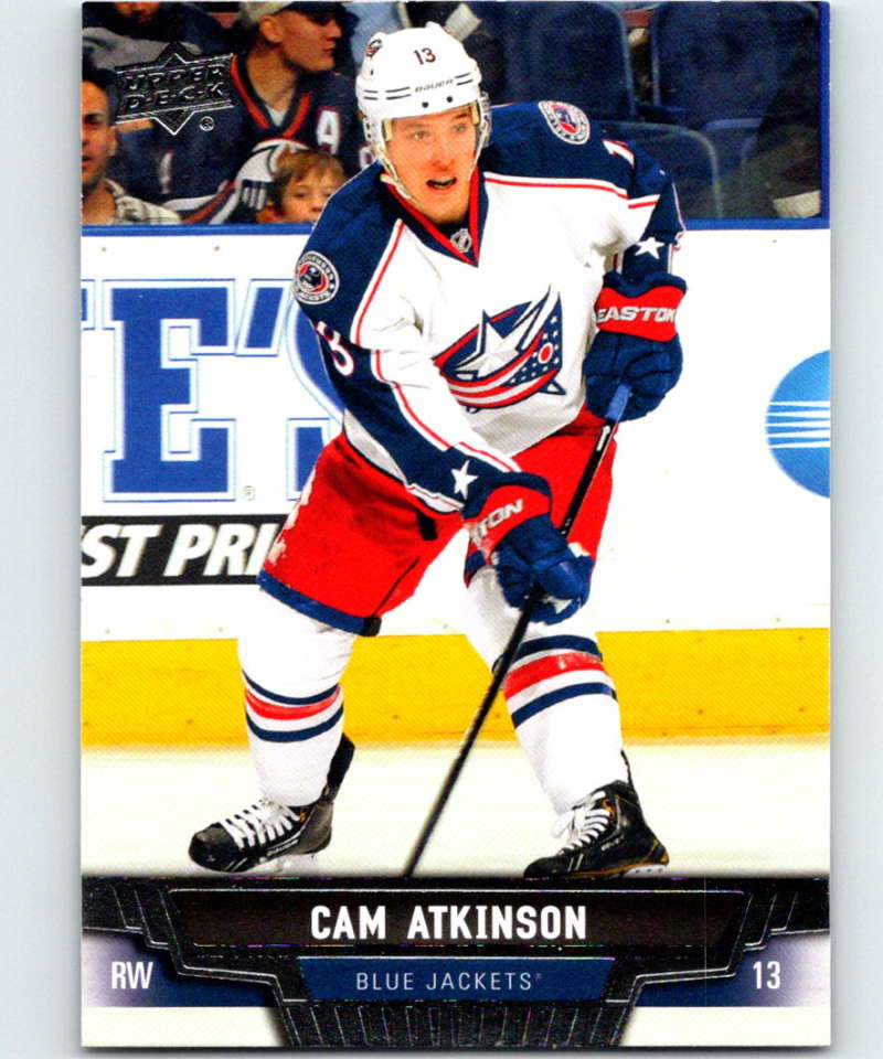 2013-14 Upper Deck #350 Cam Atkinson Blue Jackets NHL Hockey Image 1