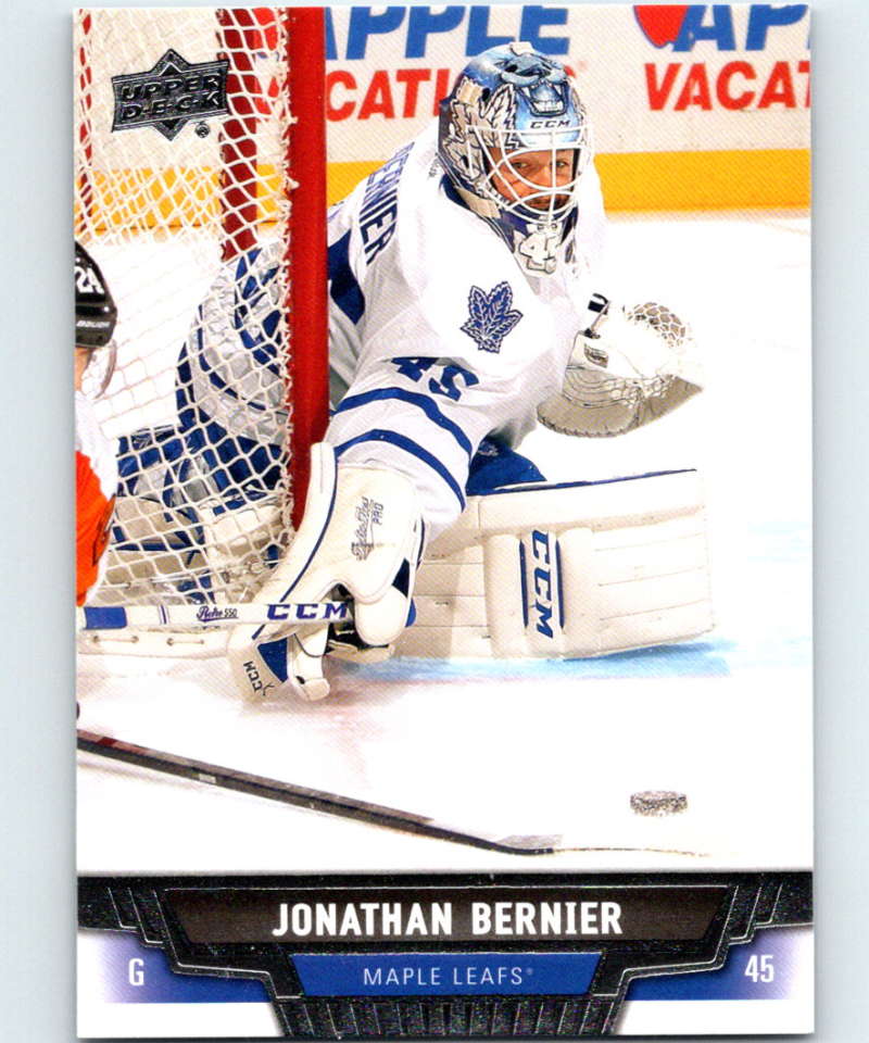 2013-14 Upper Deck #379 Jonathan Bernier Maple Leafs NHL Hockey Image 1