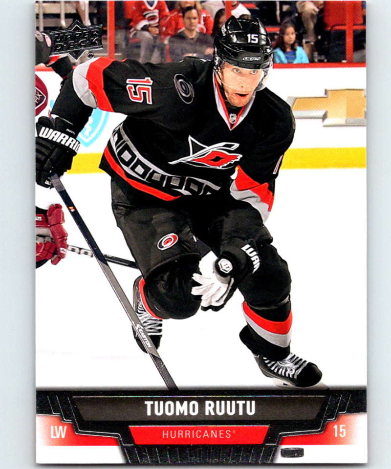 2013-14 Upper Deck #387 Tuomo Ruutu Hurricanes NHL Hockey Image 1