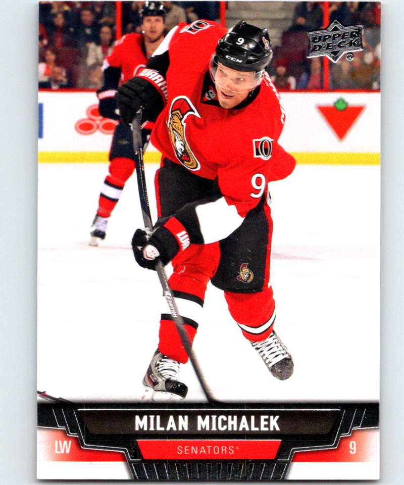 2013-14 Upper Deck #405 Milan Michalek Senators NHL Hockey Image 1