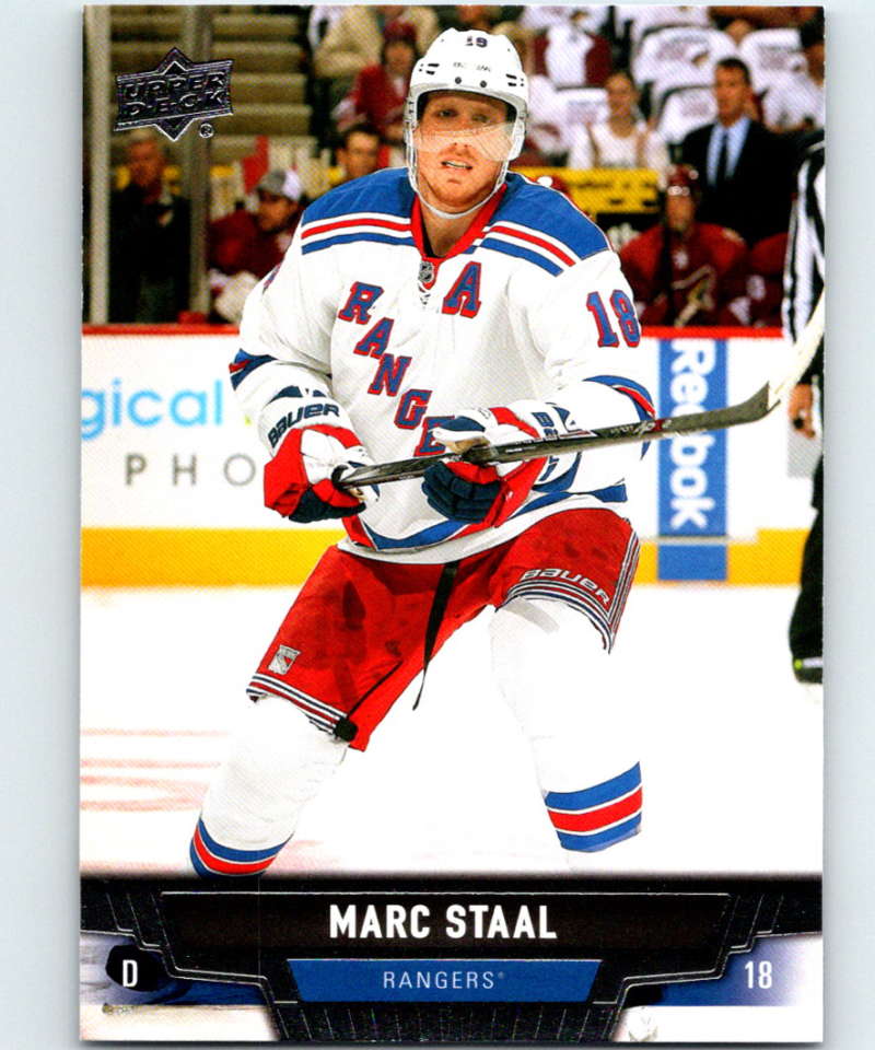 2013-14 Upper Deck #422 Marc Staal NY Rangers NHL Hockey Image 1