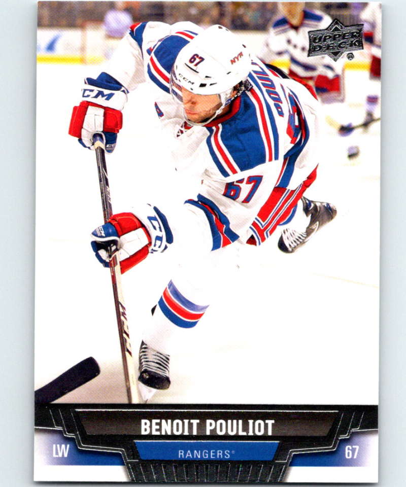 2013-14 Upper Deck #427 Benoit Pouliot NY Rangers NHL Hockey Image 1