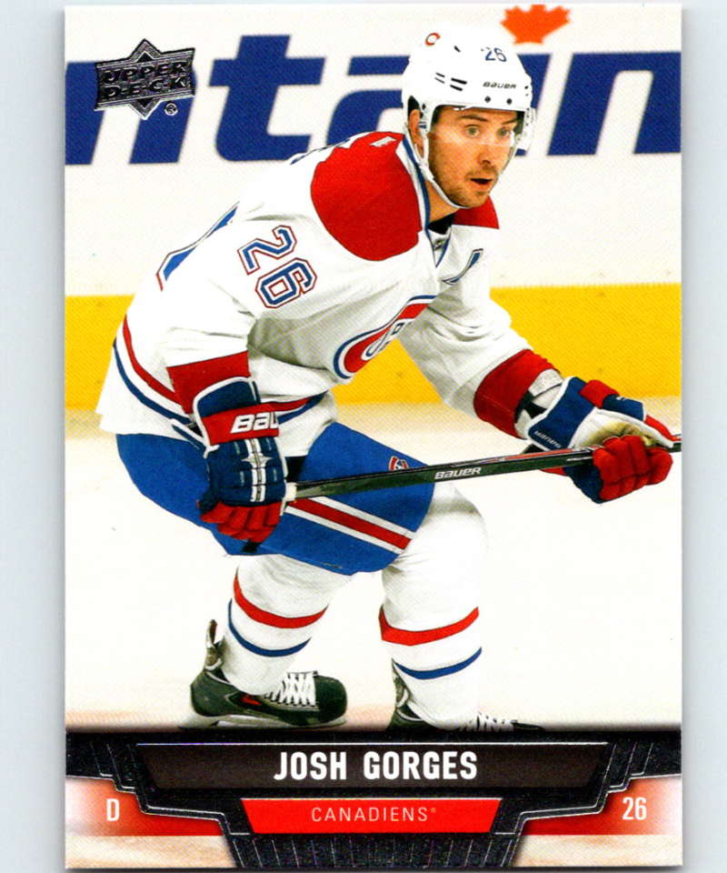 2013-14 Upper Deck #438 Josh Gorges Canadiens NHL Hockey Image 1