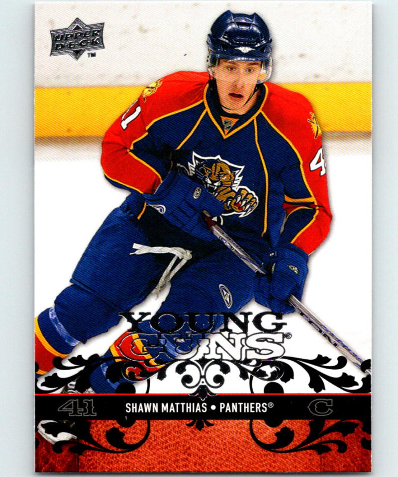 2008-09 Upper Deck #219 Shawn Matthias YG Hockey NHL RC Rookie 04041 Image 1