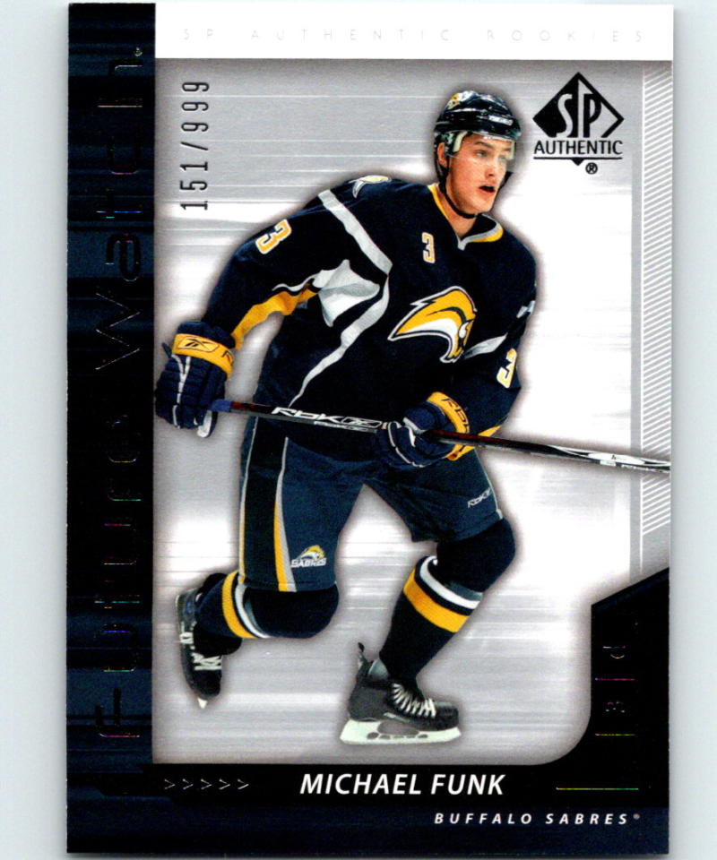 2006-07 SP Authentic #246 Michael Funk NHL RC Rookie #/999 Hockey 04100 Image 1